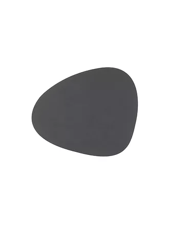 LIND DNA | Leder Tischset "Nupo" 37x44cm (Olive Green) | grau